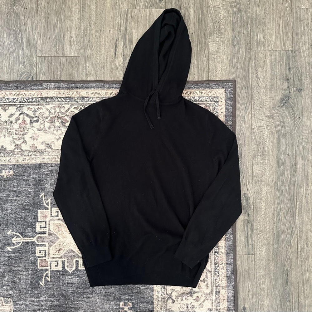 J. Crew 100% Cashmere Classic Black Hoodie